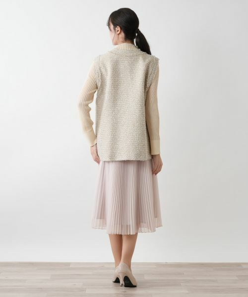 Leilian PLUS HOUSE / レリアンプラスハウス テーラードジャケット | Vネックベスト【BOURGE】 | 詳細3