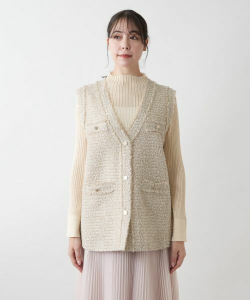 Leilian PLUS HOUSE / レリアンプラスハウス テーラードジャケット | Vネックベスト【BOURGE】 | 詳細4