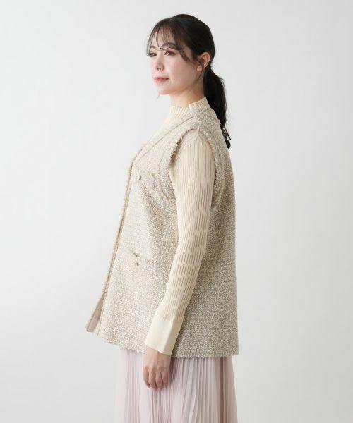 Leilian PLUS HOUSE / レリアンプラスハウス テーラードジャケット | Vネックベスト【BOURGE】 | 詳細5