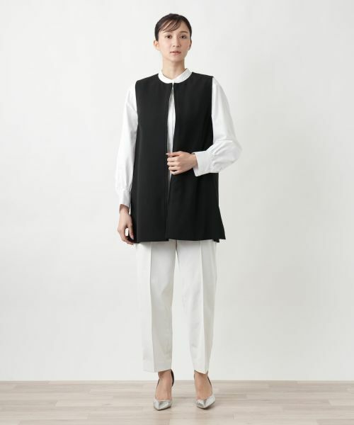 Leilian PLUS HOUSE / レリアンプラスハウス テーラードジャケット | 【店舗人気】ノーカラーベスト | 詳細1