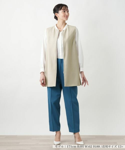 Leilian PLUS HOUSE / レリアンプラスハウス テーラードジャケット | 【店舗人気】ノーカラーベスト | 詳細5