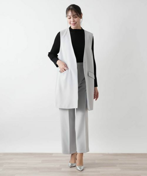 Leilian PLUS HOUSE / レリアンプラスハウス テーラードジャケット | 【店舗人気】Vネックロングジレ【BOURGE】 | 詳細1