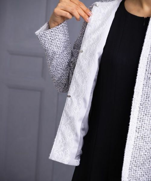 Leilian PLUS HOUSE / レリアンプラスハウス テーラードジャケット | 【店舗人気】ノーカラーツイードジャケット【セレモニー】 | 詳細12