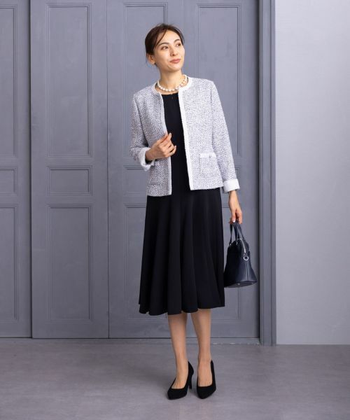 Leilian PLUS HOUSE / レリアンプラスハウス テーラードジャケット | 【店舗人気】ノーカラーツイードジャケット【セレモニー】 | 詳細2