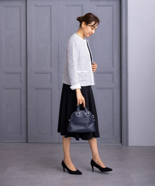 Leilian PLUS HOUSE / レリアンプラスハウス テーラードジャケット | 【店舗人気】ノーカラーツイードジャケット【セレモニー】 | 詳細4