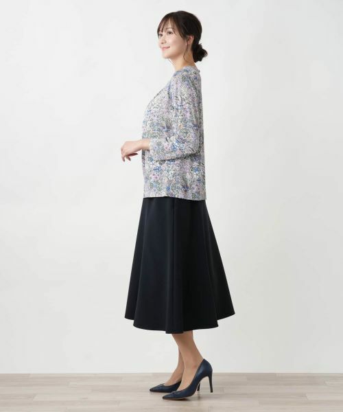 Leilian PLUS HOUSE / レリアンプラスハウス カットソー | 【店舗人気】プリントクルーネックカットソー【BINDA】 | 詳細2