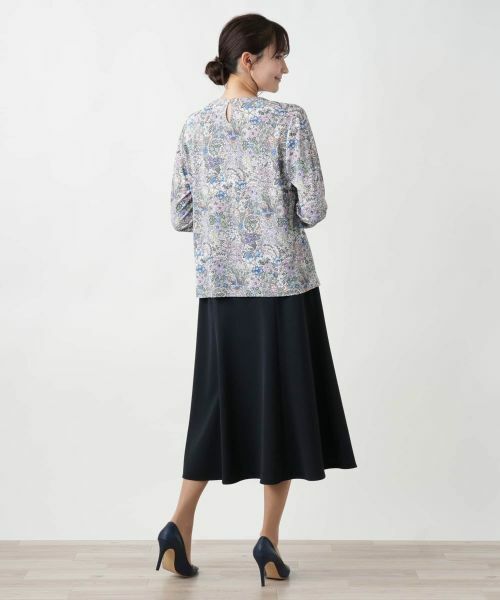 Leilian PLUS HOUSE / レリアンプラスハウス カットソー | 【店舗人気】プリントクルーネックカットソー【BINDA】 | 詳細3