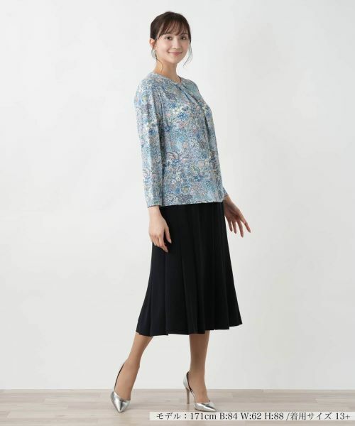 Leilian PLUS HOUSE / レリアンプラスハウス カットソー | 【店舗人気】プリントクルーネックカットソー【BINDA】 | 詳細4