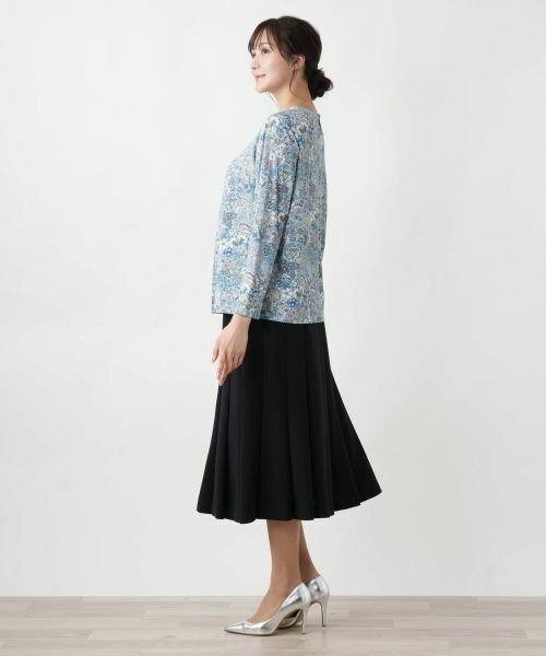 Leilian PLUS HOUSE / レリアンプラスハウス カットソー | 【店舗人気】プリントクルーネックカットソー【BINDA】 | 詳細5