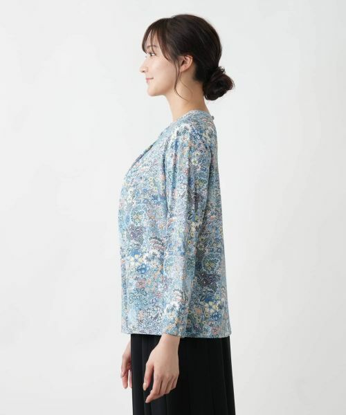 Leilian PLUS HOUSE / レリアンプラスハウス カットソー | 【店舗人気】プリントクルーネックカットソー【BINDA】 | 詳細8