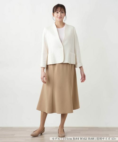 Leilian PLUS HOUSE / レリアンプラスハウス テーラードジャケット | 【店舗人気】ノーカラージャケット | 詳細1