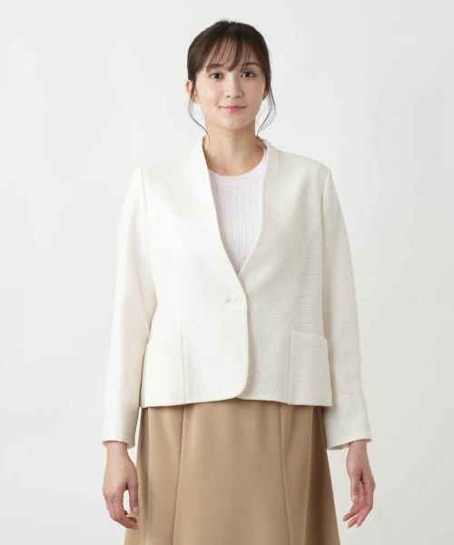 Leilian PLUS HOUSE / レリアンプラスハウス テーラードジャケット | 【店舗人気】ノーカラージャケット | 詳細4