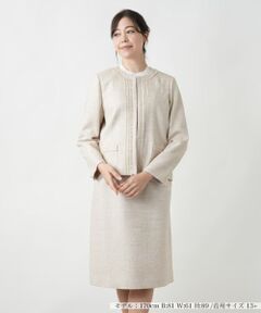 Leilian PLUS HOUSE / レリアンプラスハウス セットアップ | 【店舗人気】ツイードノーカラースーツ