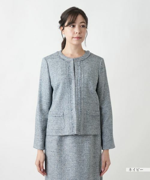 Leilian PLUS HOUSE / レリアンプラスハウス セットアップ | 【店舗人気】ツイードノーカラースーツ | 詳細10