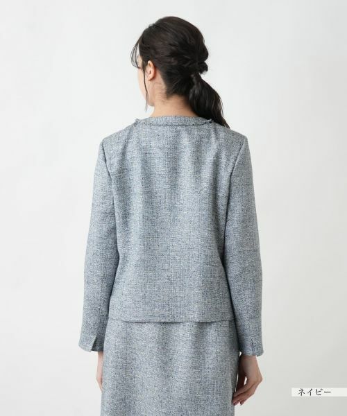 Leilian PLUS HOUSE / レリアンプラスハウス セットアップ | 【店舗人気】ツイードノーカラースーツ | 詳細12
