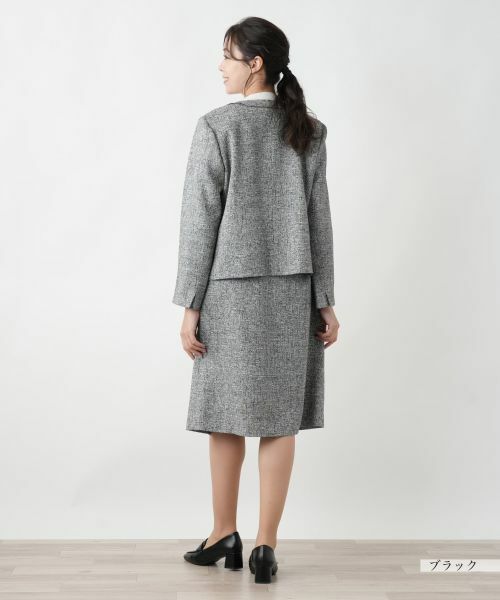 Leilian PLUS HOUSE / レリアンプラスハウス セットアップ | 【店舗人気】ツイードノーカラースーツ | 詳細3