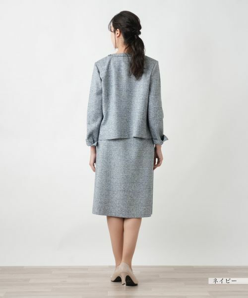Leilian PLUS HOUSE / レリアンプラスハウス セットアップ | 【店舗人気】ツイードノーカラースーツ | 詳細9