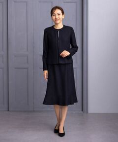 Leilian PLUS HOUSE / レリアンプラスハウス セットアップ | 【店舗人気】ノーカラージャケットスーツ【セレモニー】