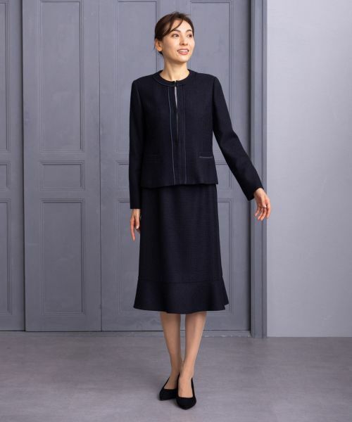 Leilian PLUS HOUSE / レリアンプラスハウス セットアップ | 【店舗人気】ノーカラージャケットスーツ【セレモニー】 | 詳細1