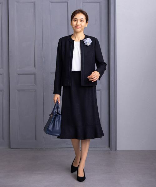 Leilian PLUS HOUSE / レリアンプラスハウス セットアップ | 【店舗人気】ノーカラージャケットスーツ【セレモニー】 | 詳細3