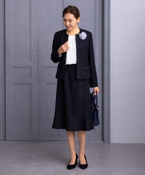 Leilian PLUS HOUSE / レリアンプラスハウス セットアップ | 【店舗人気】ノーカラージャケットスーツ【セレモニー】 | 詳細5