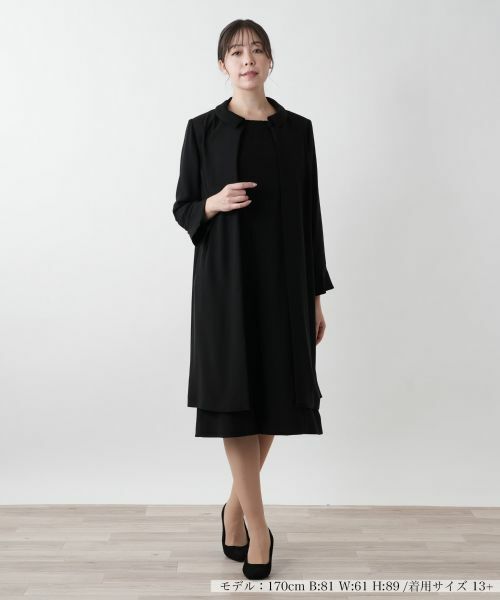 Leilian PLUS HOUSE / レリアンプラスハウス ドレス | 【店舗人気】ワンピースアンサンブル【ブラックフォーマル】 | 詳細1