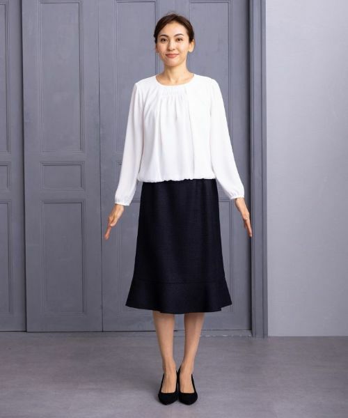 Leilian PLUS HOUSE / レリアンプラスハウス シャツ・ブラウス | 【店舗人気】ノーカラーブラウス【セレモニー】 | 詳細2