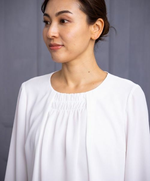 Leilian PLUS HOUSE / レリアンプラスハウス シャツ・ブラウス | 【店舗人気】ノーカラーブラウス【セレモニー】 | 詳細5