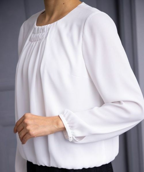 Leilian PLUS HOUSE / レリアンプラスハウス シャツ・ブラウス | 【店舗人気】ノーカラーブラウス【セレモニー】 | 詳細6