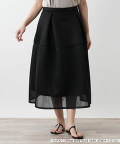 Leilian PLUS HOUSE / レリアンプラスハウス ミニ・ひざ丈スカート | 【店舗人気】シアーフレアスカート【NEMIKA】