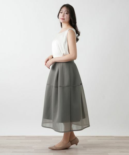 Leilian PLUS HOUSE / レリアンプラスハウス ミニ・ひざ丈スカート | 【店舗人気】シアーフレアスカート【NEMIKA】 | 詳細5