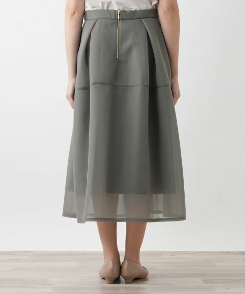 Leilian PLUS HOUSE / レリアンプラスハウス ミニ・ひざ丈スカート | 【店舗人気】シアーフレアスカート【NEMIKA】 | 詳細9