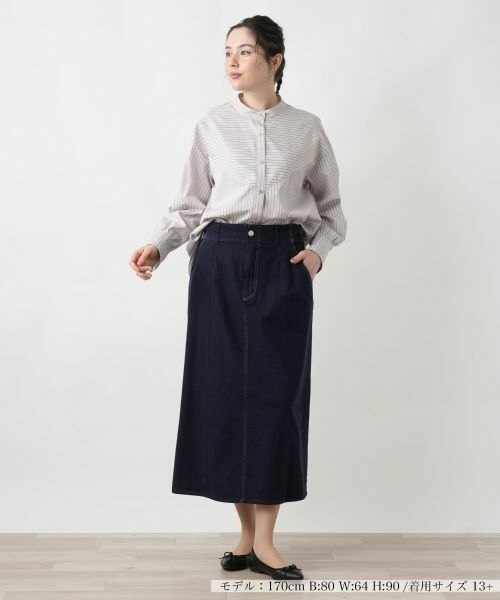 Leilian PLUS HOUSE / レリアンプラスハウス ミニ・ひざ丈スカート | 【店舗人気】デニムスカート【L JEANS】 | 詳細1