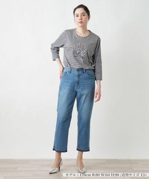 Leilian PLUS HOUSE / レリアンプラスハウス その他パンツ | 【店舗人気】クロップドデニムパンツ【L JEANS】 | 詳細1