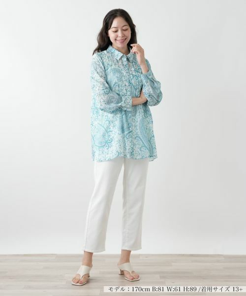 Leilian PLUS HOUSE / レリアンプラスハウス その他パンツ | 【店舗人気】クロップドホワイトデニム【L JEANS】 | 詳細1