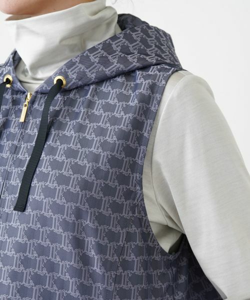 Leilian PLUS HOUSE / レリアンプラスハウス テーラードジャケット | 総柄フーデッドベスト | 詳細12