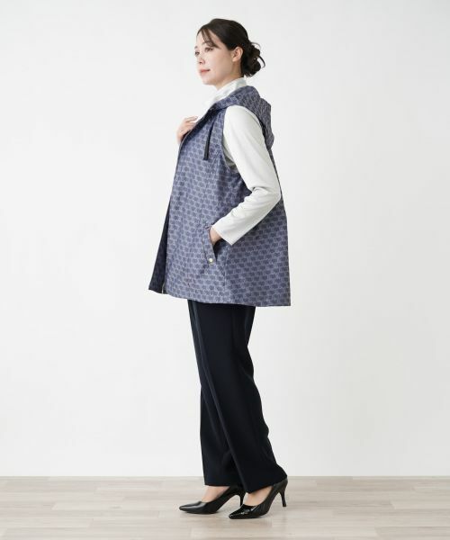 Leilian PLUS HOUSE / レリアンプラスハウス テーラードジャケット | 総柄フーデッドベスト | 詳細2