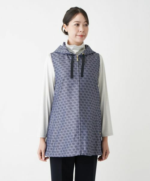 Leilian PLUS HOUSE / レリアンプラスハウス テーラードジャケット | 総柄フーデッドベスト | 詳細6