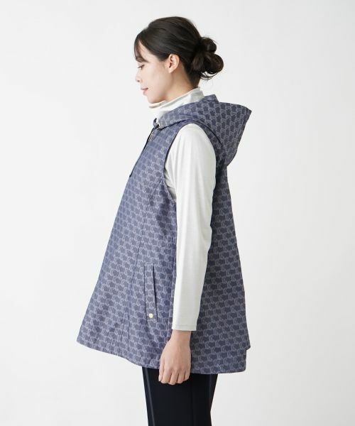 Leilian PLUS HOUSE / レリアンプラスハウス テーラードジャケット | 総柄フーデッドベスト | 詳細7