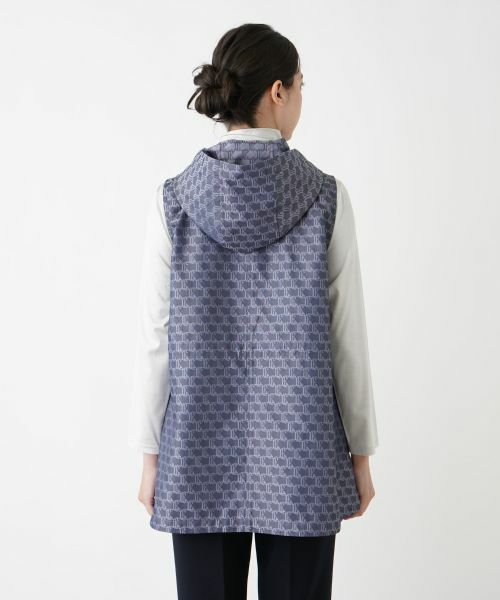Leilian PLUS HOUSE / レリアンプラスハウス テーラードジャケット | 総柄フーデッドベスト | 詳細8