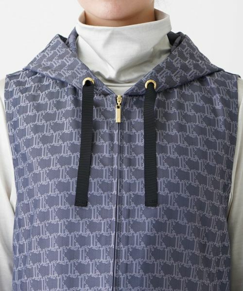 Leilian PLUS HOUSE / レリアンプラスハウス テーラードジャケット | 総柄フーデッドベスト | 詳細9