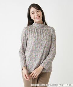 Leilian PLUS HOUSE / レリアンプラスハウス カットソー | 【店舗人気】小花柄ハイネックカットソー