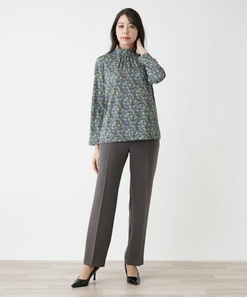 Leilian PLUS HOUSE / レリアンプラスハウス カットソー | 【店舗人気】小花柄ハイネックカットソー | 詳細1