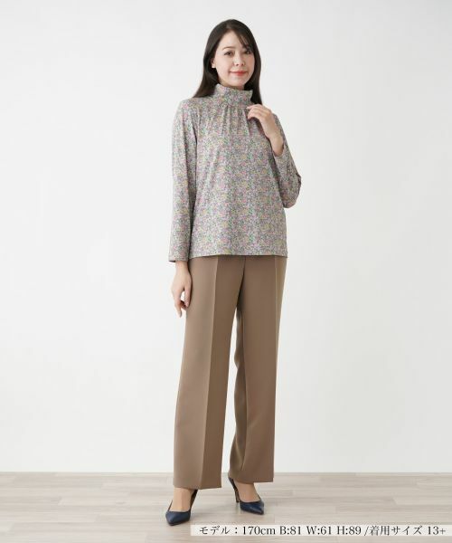 Leilian PLUS HOUSE / レリアンプラスハウス カットソー | 【店舗人気】小花柄ハイネックカットソー | 詳細4