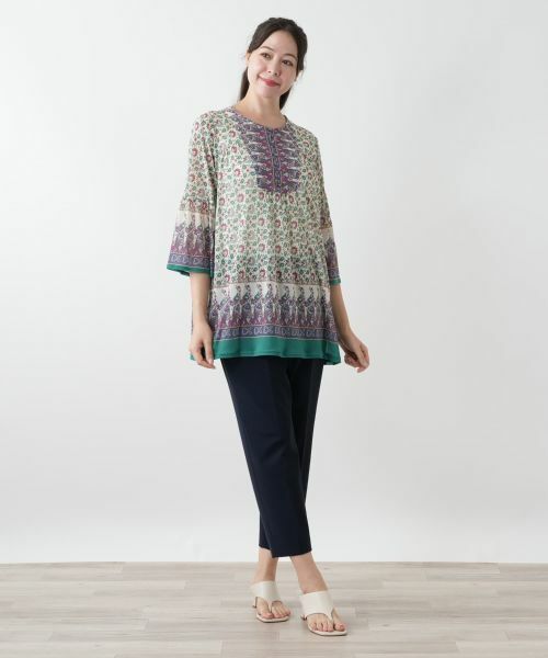 Leilian PLUS HOUSE / レリアンプラスハウス その他パンツ | 【店舗人気】ストレッチクロップドパンツ | 詳細1