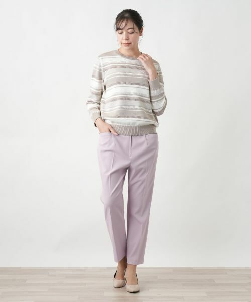 Leilian PLUS HOUSE / レリアンプラスハウス その他パンツ | 【店舗人気】ストレッチクロップドパンツ | 詳細1