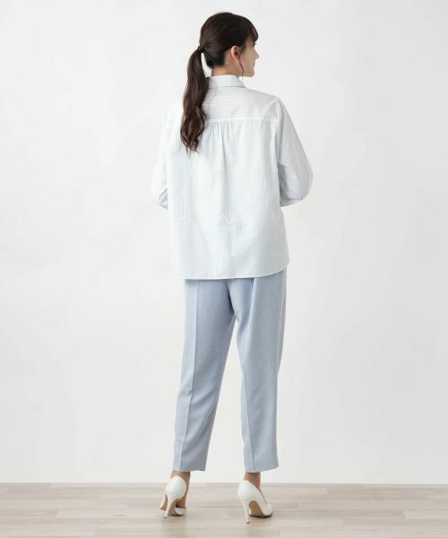 Leilian PLUS HOUSE / レリアンプラスハウス シャツ・ブラウス | 【店舗人気】【ウォッシャブル】ストライプブラウス | 詳細3