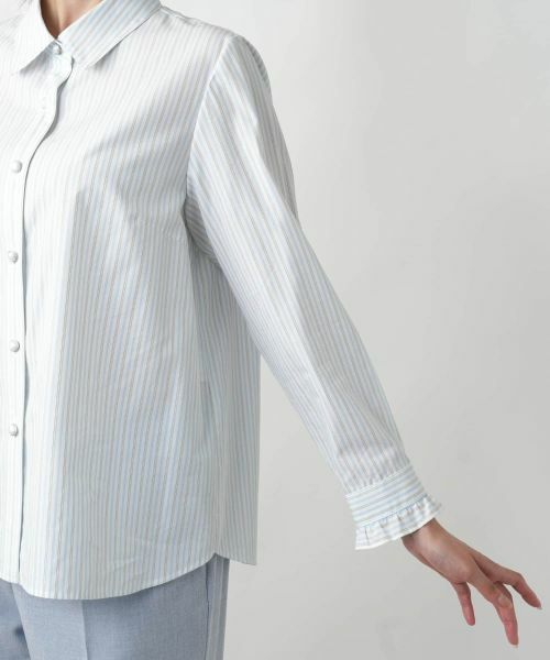 Leilian PLUS HOUSE / レリアンプラスハウス シャツ・ブラウス | 【店舗人気】【ウォッシャブル】ストライプブラウス | 詳細9