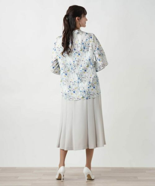 Leilian PLUS HOUSE / レリアンプラスハウス シャツ・ブラウス | 【店舗人気】プリントバンドカラーブラウス | 詳細3