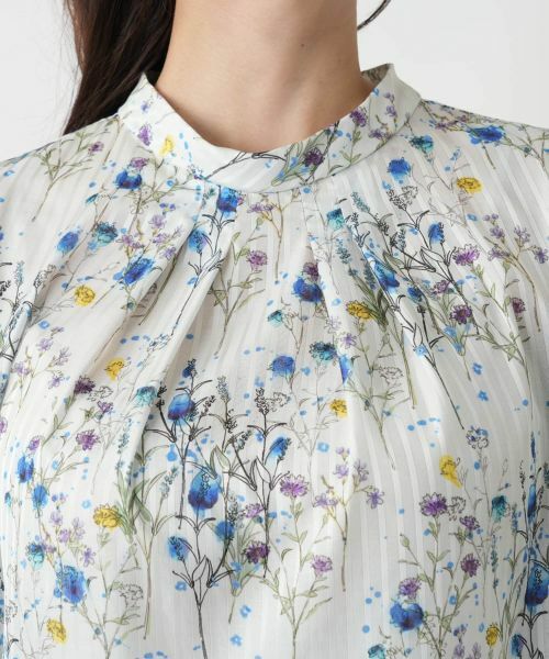Leilian PLUS HOUSE / レリアンプラスハウス シャツ・ブラウス | 【店舗人気】プリントバンドカラーブラウス | 詳細7